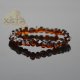 Dark cherry natural amber beads bracelet